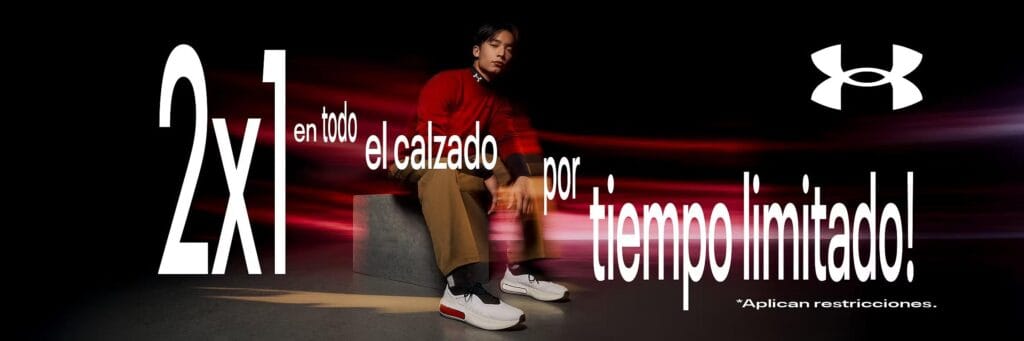 Under Armour: 2x1 en variedad de tenis