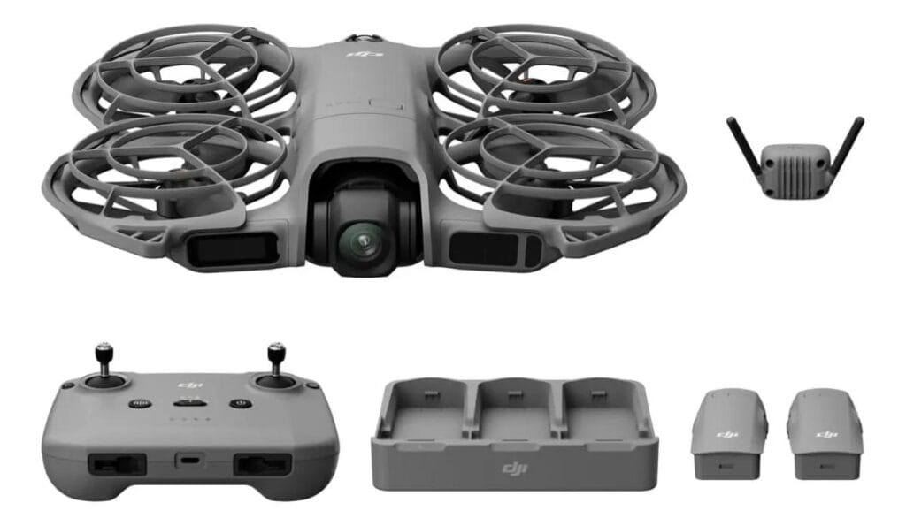 DJI Pack Neo 2 Vuela Más con control remoto RC-N3, transmisión estable con transceptor digital, dron 4K para principiantes, 3 baterías
