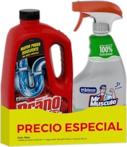 Drano MAX Gel Destapacaños Líquido 946ml + Mr. Musculo Baño
