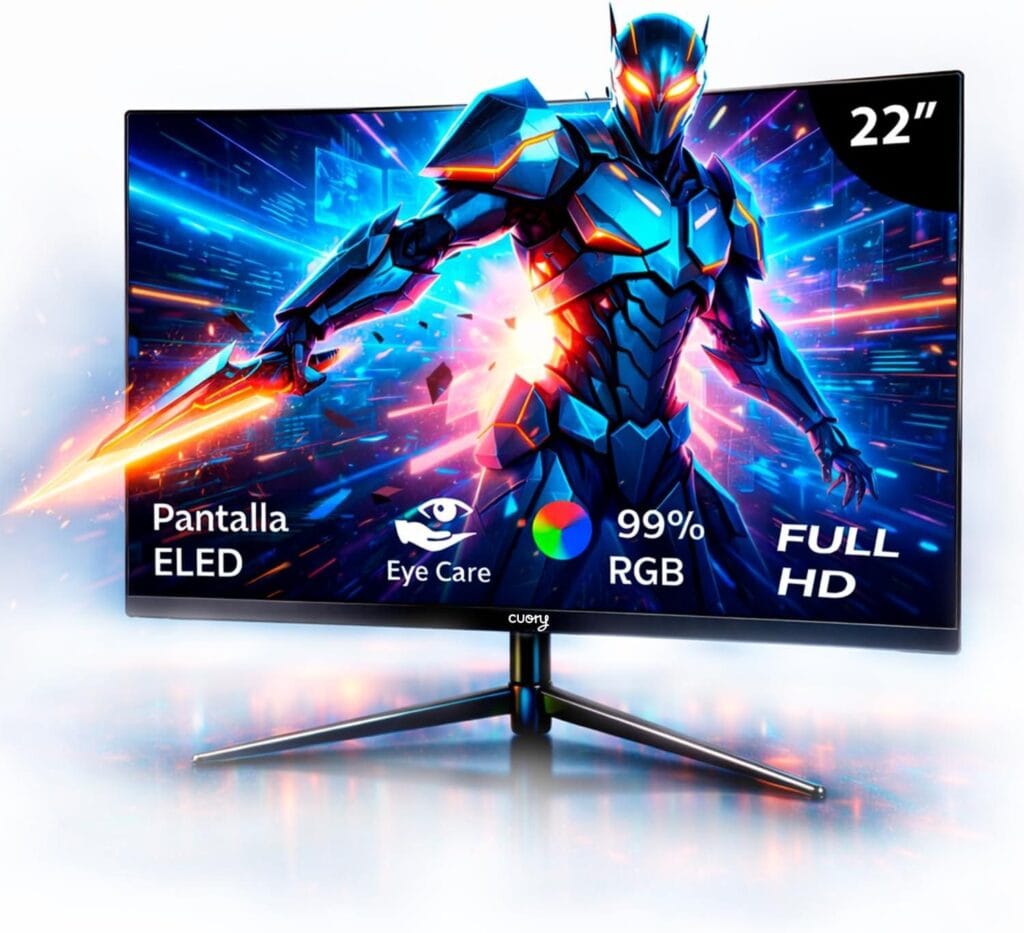 CUORY Monitor LED 22 Pulgadas Full HD 100Hz