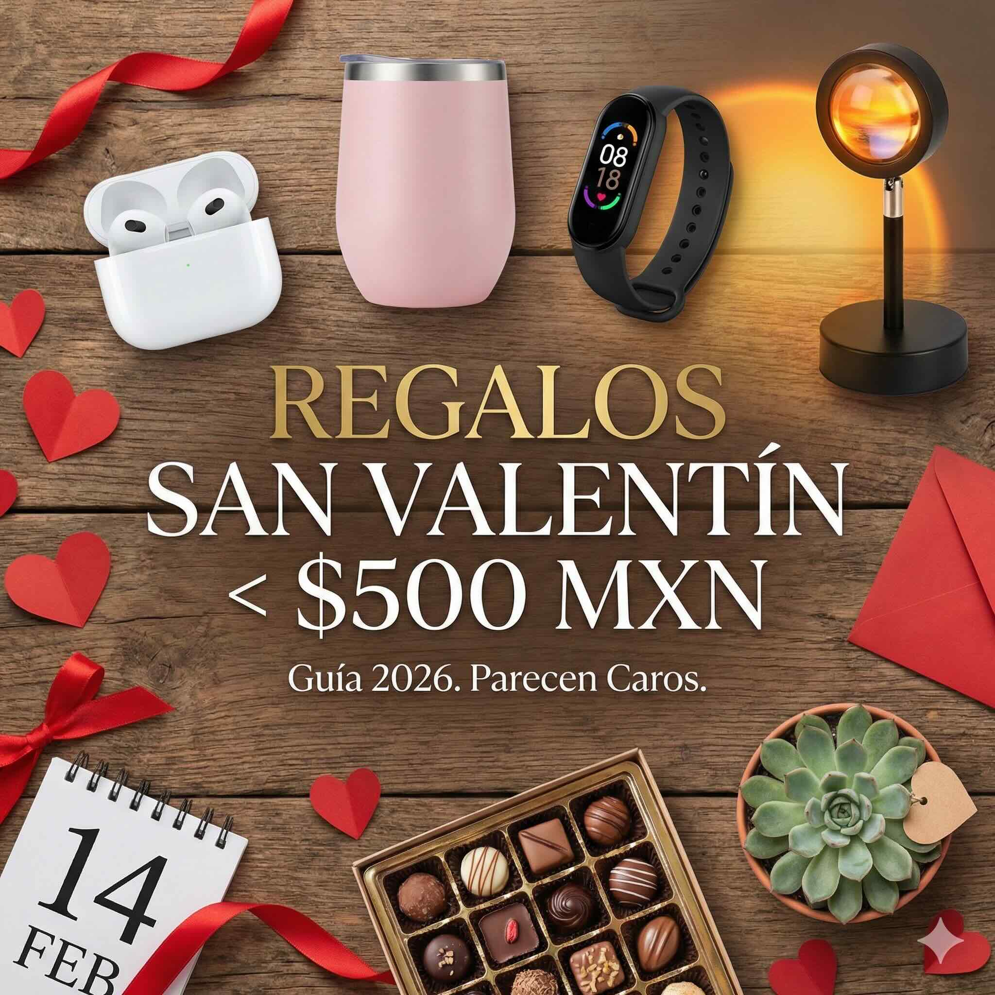 15 Regalos para San Valentín por menos de $500 pesos (Que parecen caros) – Guía 2026