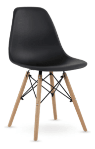 Silla Tipo Eames Para Comedor Y Negocio Minimalista Moderna Asiento Negro Diseño De La Tela Shell