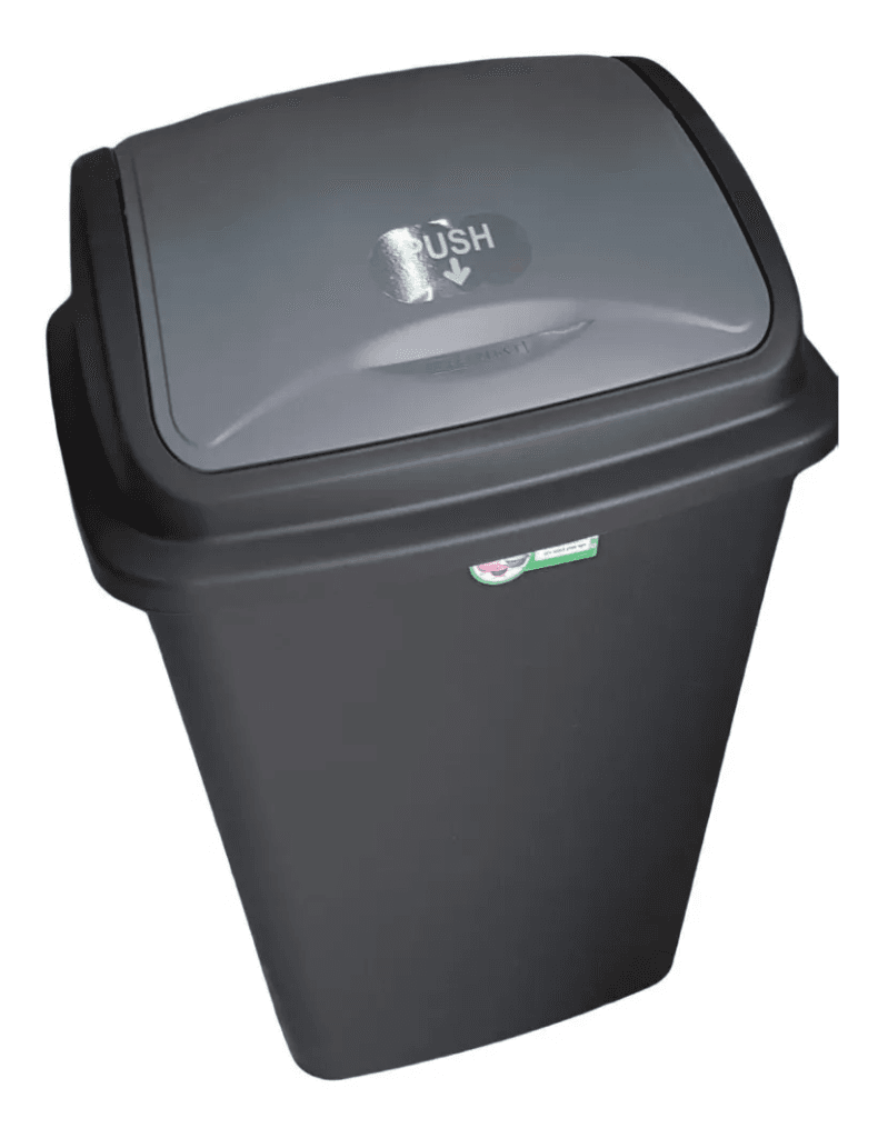 Cesto Para Basura Tapa Balancin 50 Litros Negro 1 Pieza