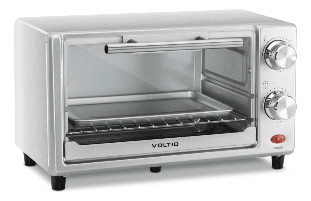 Horno Eléctrico Tostador De Mesa 11 L Acero Inoxidable 700W Con Temporizador 30 Min Bandeja Extraible Voltio