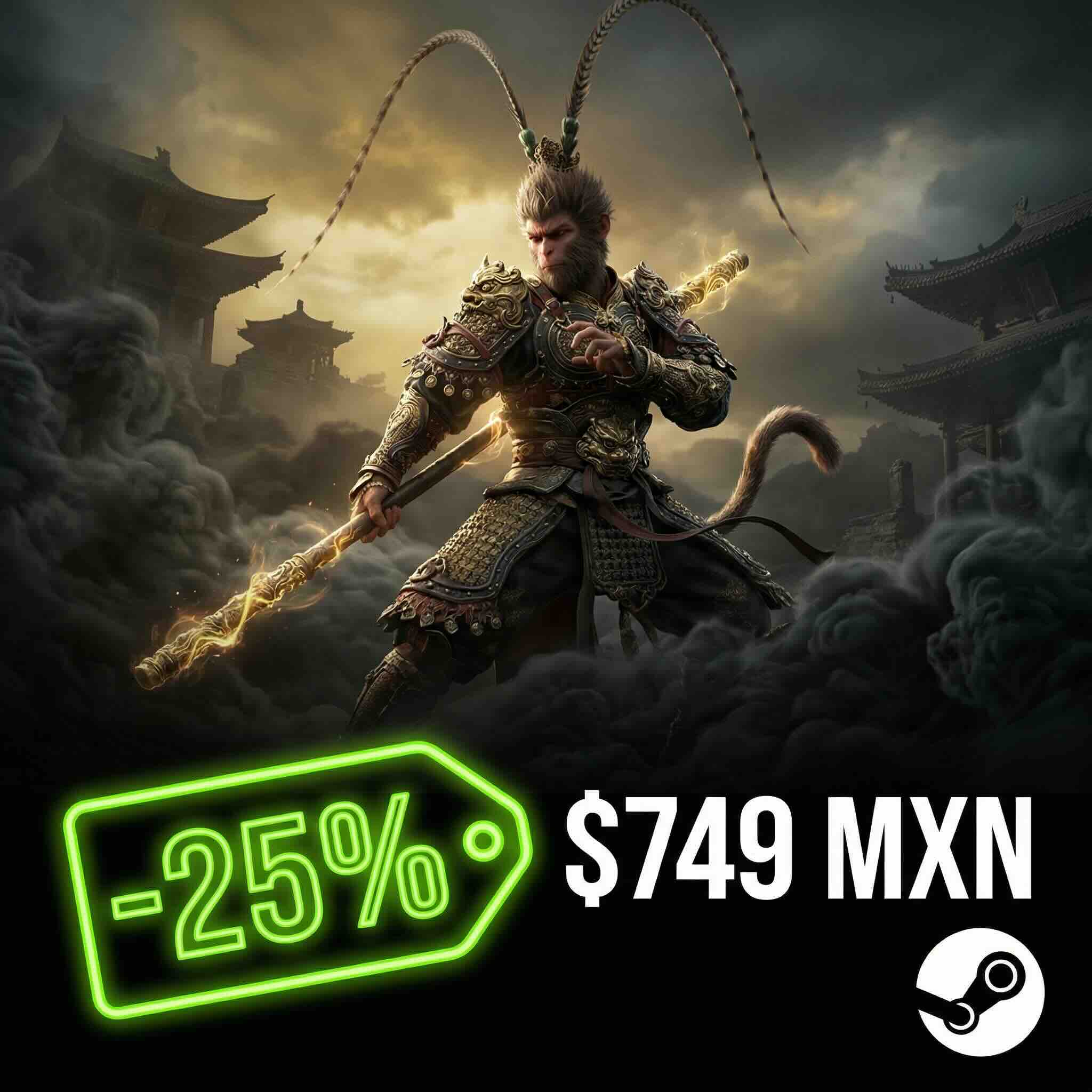 ¡Precio Mínimo! Black Myth: Wukong cae a $749 en Steam (Ahorras $400 vs Amazon)