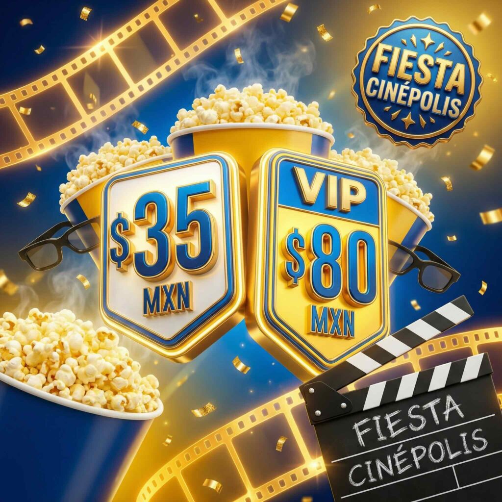 Fiesta Cinepolis 2026 en Marzo 2 al 4 de marzo