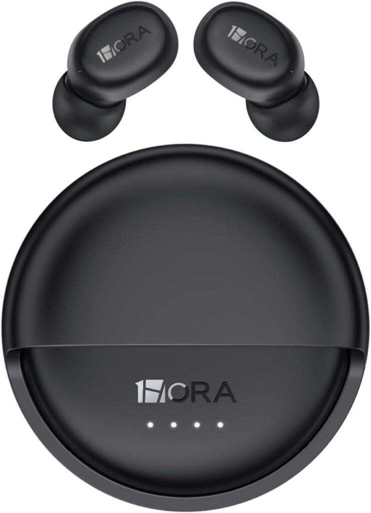 1 Hora Audífonos Bluetooth Inalámbricos TWS con Estuche Giratorio