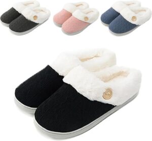 Pantuflas Mujer, Zapatillas de Algodón Antideslizante