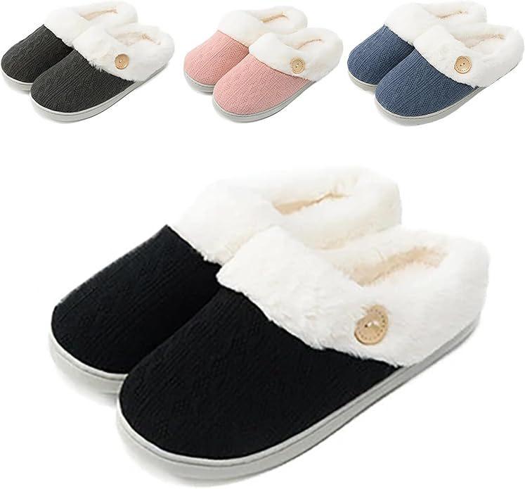 Pantuflas Mujer, Zapatillas de Algodón Antideslizante