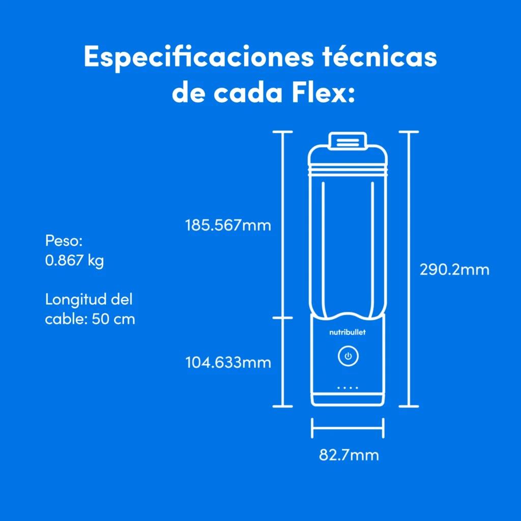 Especificaciones nutribullet flex