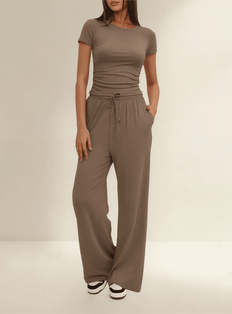 Ropa Deportiva Mujer Conjuntos De Manga Corta Y Pantalones