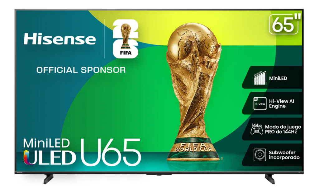 Hisense Smart TV Pantalla 65 Pulgadas Mini-LED 65U65QFM Fire TV