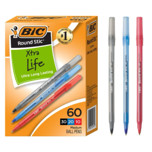 BIC Bolígrafo, varios colores, paquete de 60