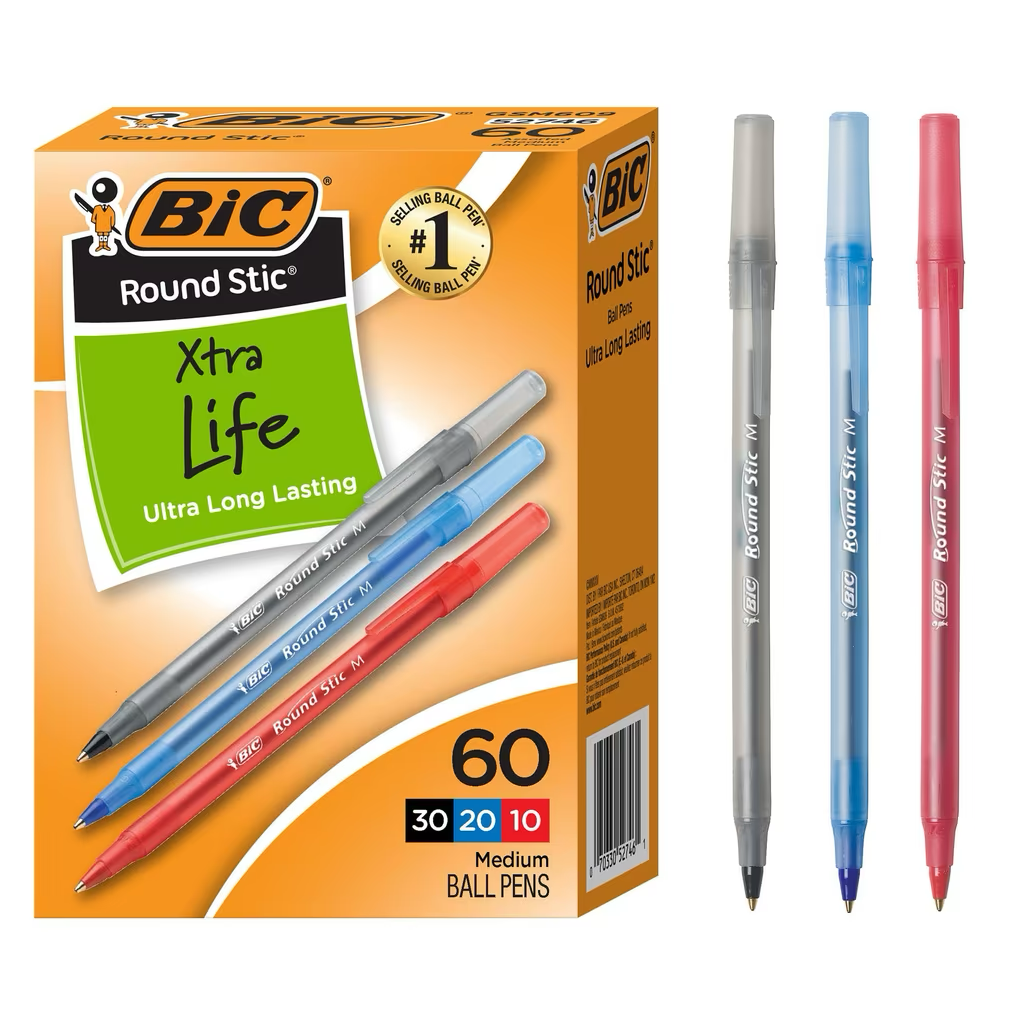 BIC Bolígrafo, varios colores, paquete de 60