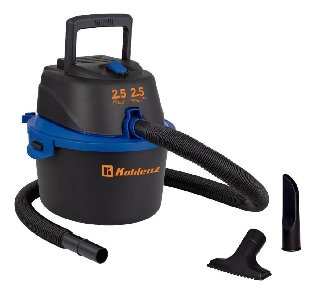 Aspiradora Multiusos Koblenz WD-2.5 2.5 Gal Negra Y Azul (Aspirado Seco y Mojado)