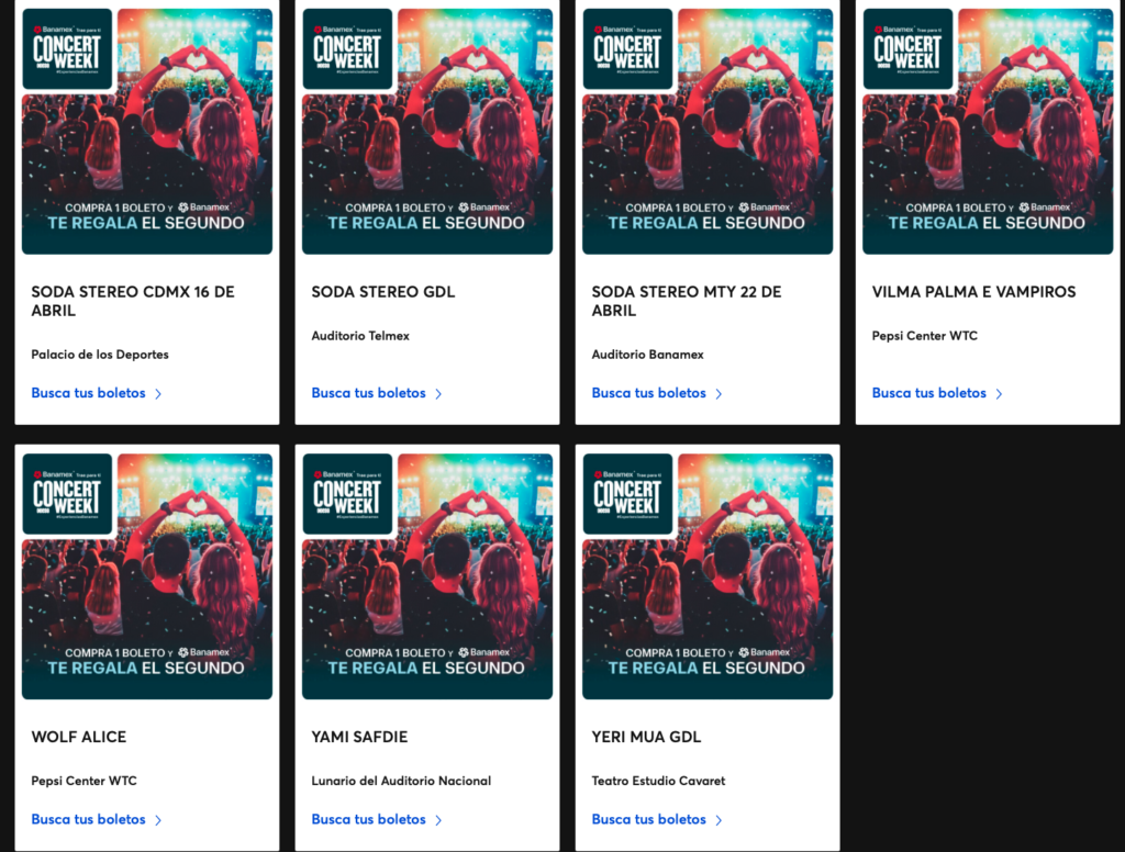 TICKETMASTER CONCERT WEEK FEBRERO 2026