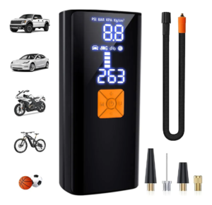 Compresor de Aire Portátil Mighty Rock en color negro