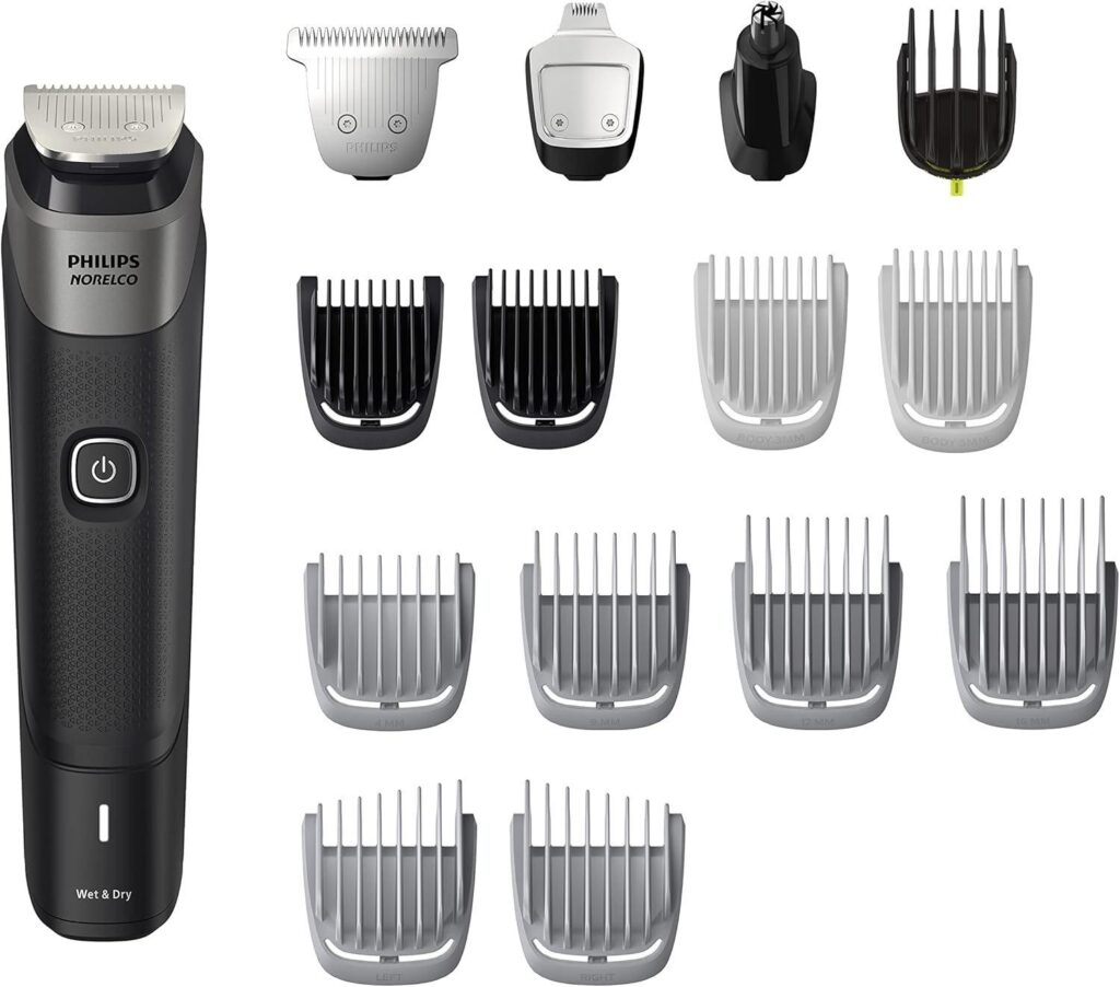 Philips Norelco NEW Philips Norelco Multigroom Series 5000 18 Piece, Beard Face, Hair, Body and Intimate Hair Trimmer for Men - NO BLADE OIL MG5910/49
