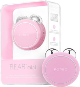 FOREO BEAR mini - Masajeador facial eléctrico microcorrientes - Dispositivo radiofrecuencia y alta frecuencia - Cuidado facial - Pearl Pink
