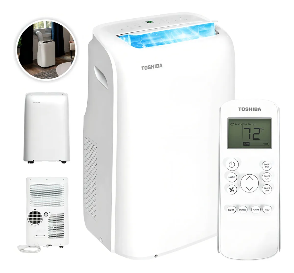 Toshiba Aire Acondicionado Portátil 10,000 Btu Frío Rac-pd12 Color Blanco