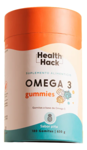Omega 3 En Gomitas Dha 180 Gummies Para 3 Meses Health Hack Sabor Piña