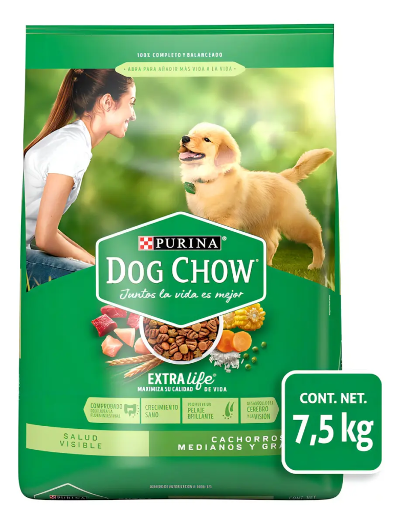 Alimento Purina Dog Chow Cachorros Medianos Y Grandes 7,5 Kg